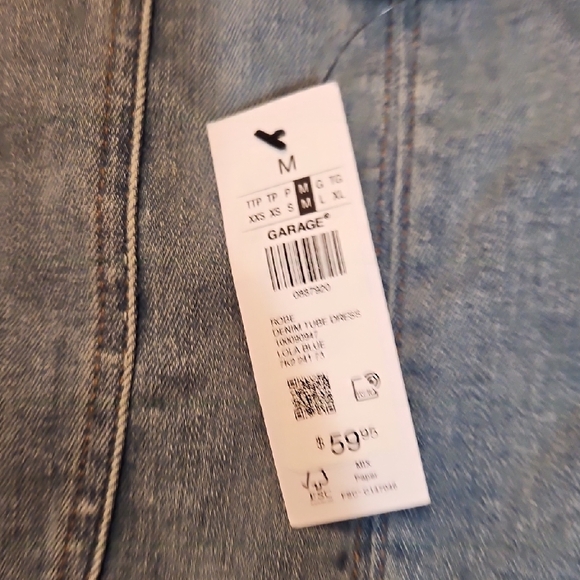 Garage Blue Strapless Bodycon Dress for Night Out - Picture 4 of 4